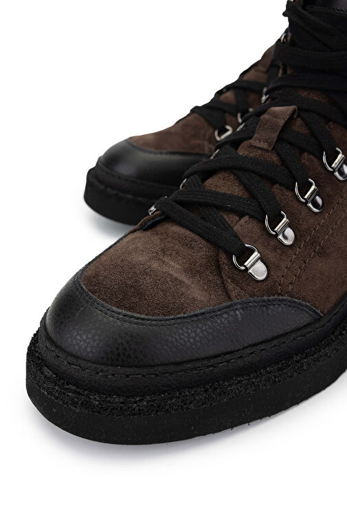 Mario Bruni Erkek Hakiki Deri Koyu Kahve Casual Bot - Görsel 4