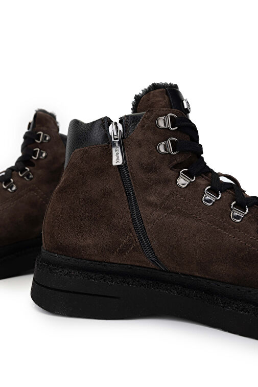 Mario Bruni Erkek Hakiki Deri Koyu Kahve Casual Bot - Görsel 5