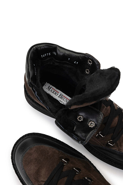 Mario Bruni Erkek Hakiki Deri Koyu Kahve Casual Bot - Görsel 7
