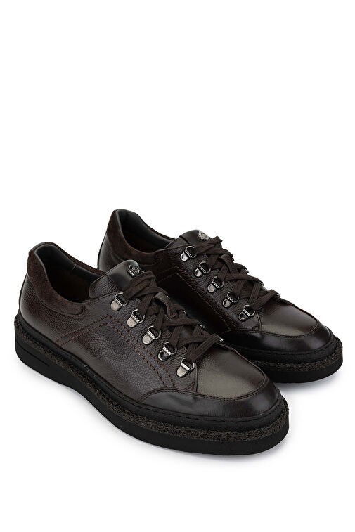 Mario Bruni Erkek Hakiki Deri Koyu Kahve Casual Ayakkabı - Görsel 3