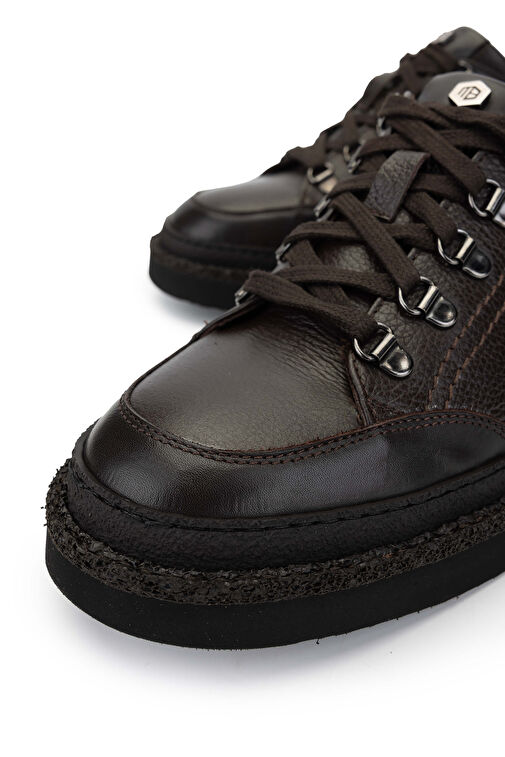 Mario Bruni Erkek Hakiki Deri Koyu Kahve Casual Ayakkabı - Görsel 4