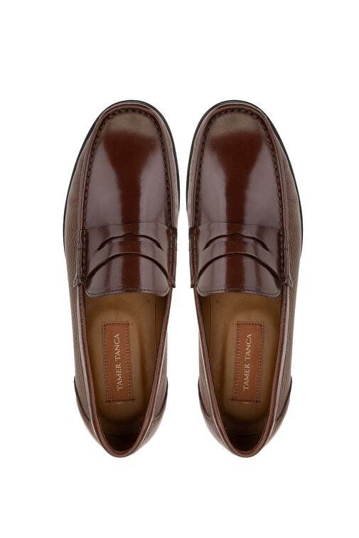 Tamer Tanca Erkek Hakiki Deri Taba Bufalo Loafer Ayakkabı - Görsel 5