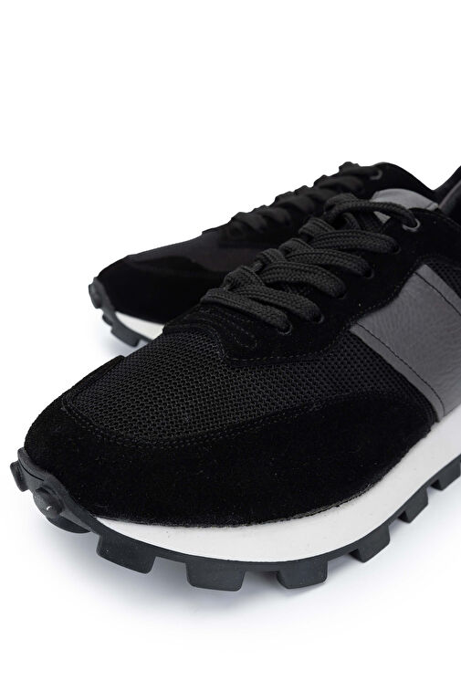Tamer Tanca Erkek Deri & Tekstil Siyah Sneakers & Spor Ayakkabı - Görsel 4