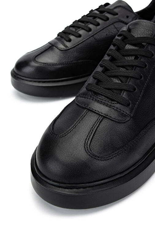 Tamer Tanca Erkek Hakiki Deri Siyah Sneakers & Spor Ayakkabı - Görsel 5