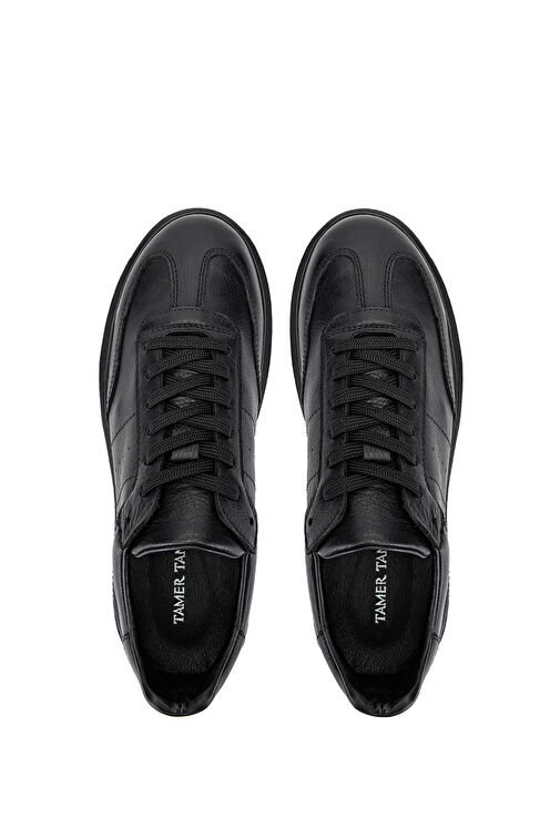Tamer Tanca Erkek Hakiki Deri Siyah Sneakers & Spor Ayakkabı - Görsel 6
