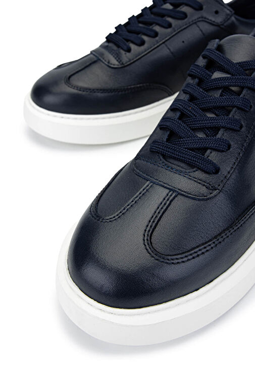 Tamer Tanca Erkek Hakiki Deri Lacivert Sneakers & Spor Ayakkabı - Görsel 5