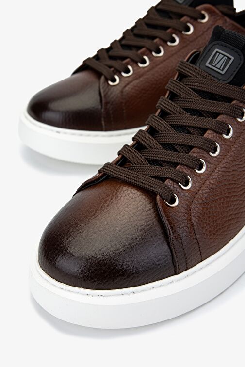 Valmenti Erkek Hakiki Deri Kahverengi Sneakers & Spor Ayakkabı - Görsel 4