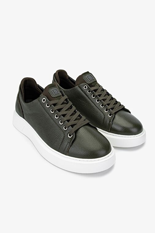 Valmenti Erkek Hakiki Deri Yeşil Sneakers & Spor Ayakkabı - Görsel 3