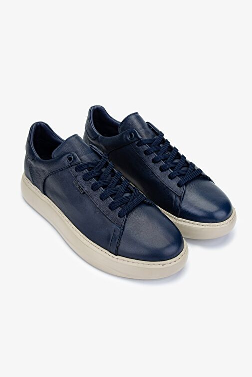 Valmenti Erkek Hakiki Deri Lacivert Sneakers & Spor Ayakkabı - Görsel 3