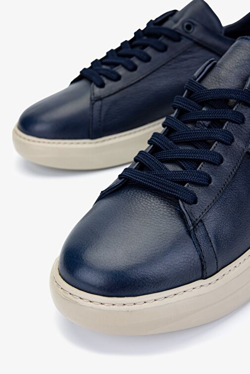 Valmenti Erkek Hakiki Deri Lacivert Sneakers & Spor Ayakkabı - Görsel 4