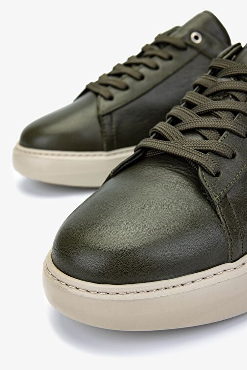 Valmenti Erkek Hakiki Deri Yeşil Sneakers & Spor Ayakkabı - Görsel 4