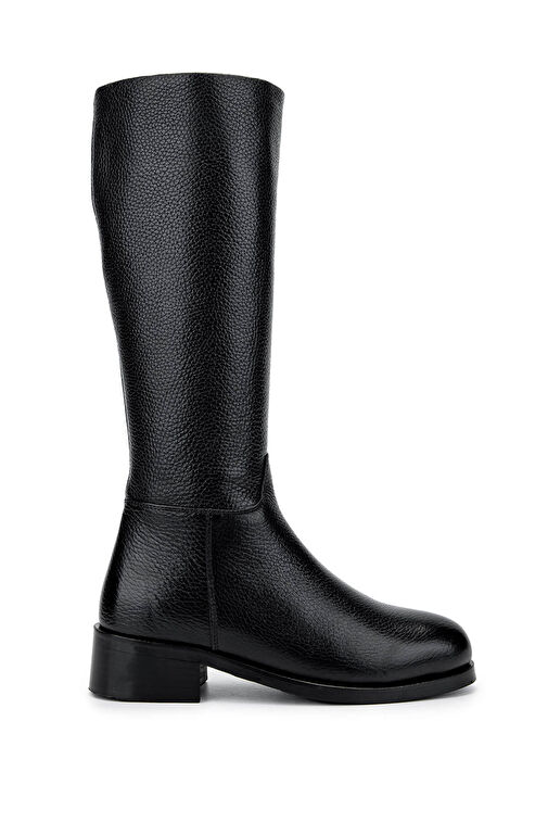 Tamer Tanca Kadın Hakiki Deri Siyah Floter Casual Çizme - Görsel 2