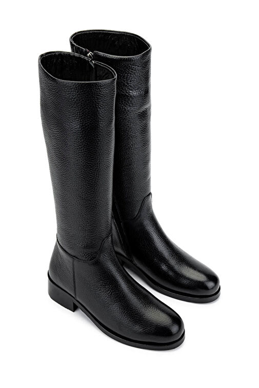 Tamer Tanca Kadın Hakiki Deri Siyah Floter Casual Çizme - Görsel 3