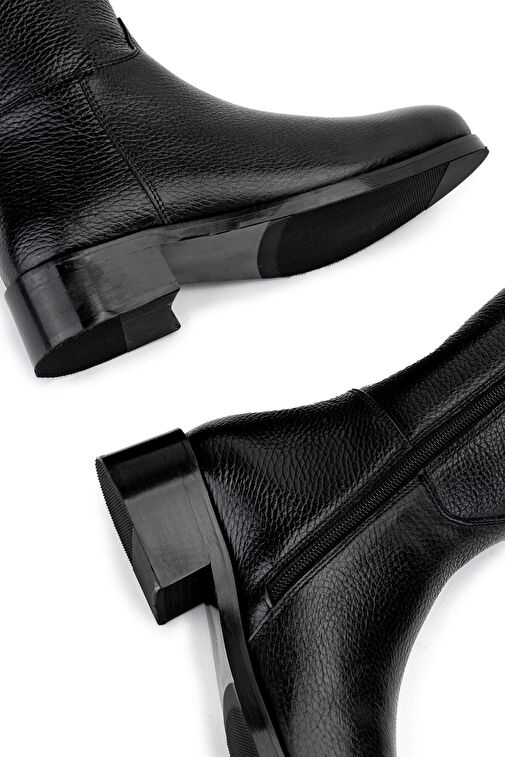 Tamer Tanca Kadın Hakiki Deri Siyah Floter Casual Çizme - Görsel 6