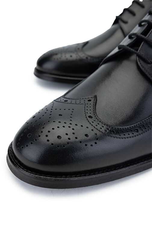 Tamer Tanca Siyah Erkek Deri Klasik Ayakkabı 1085 4009 ERK ERK SK24-25 - Görsel 4