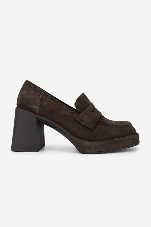 Valmenti Kadın Hakiki Deri Kahverengi Süet Makosen Ayakkabı - Görsel 2