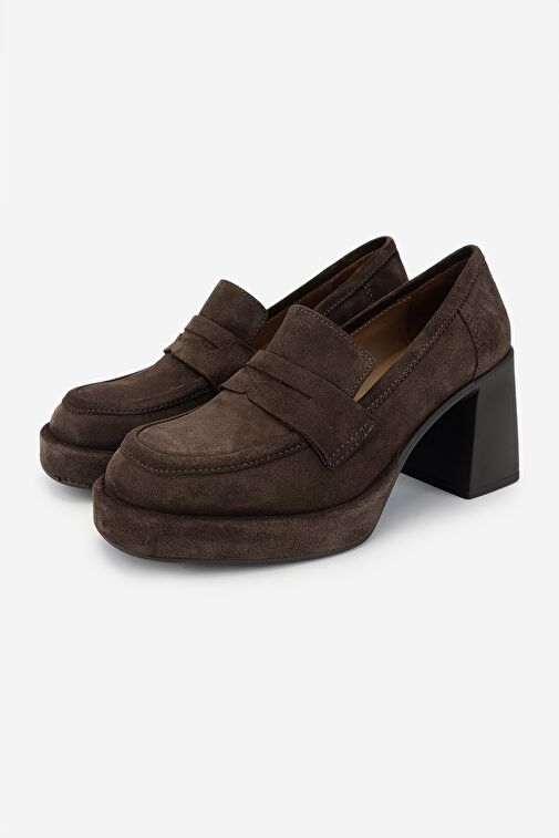 Valmenti Kadın Hakiki Deri Kahverengi Süet Makosen Ayakkabı - Görsel 6