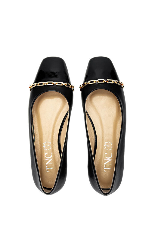 Tamer Tanca Siyah-Kahverengi Kadın Deri Babet 1027 033 BN AYK SK24-25 - Görsel 6