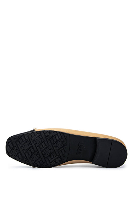 Tamer Tanca Kadın Hakiki Deri Bej Babet Ayakkabı - Görsel 4