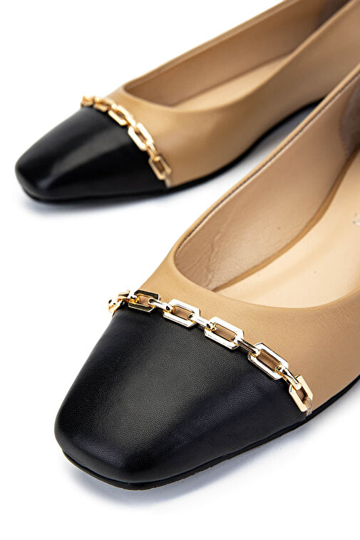 Tamer Tanca Kadın Hakiki Deri Bej Babet Ayakkabı - Görsel 5