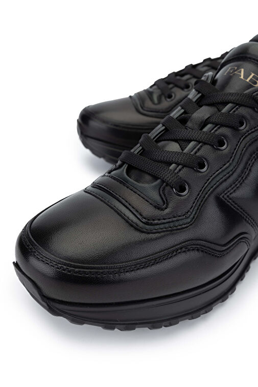 Fabi Erkek Hakiki Deri Siyah Sneakers & Spor Ayakkabı - Görsel 4