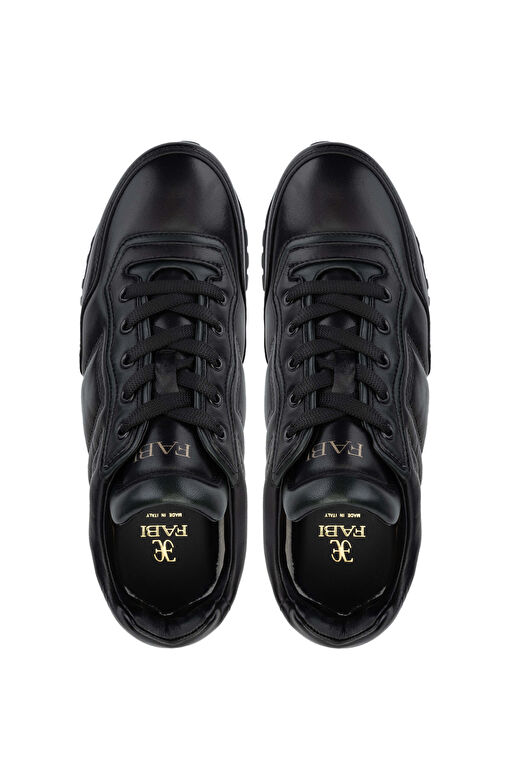 Fabi Erkek Hakiki Deri Siyah Sneakers & Spor Ayakkabı - Görsel 7