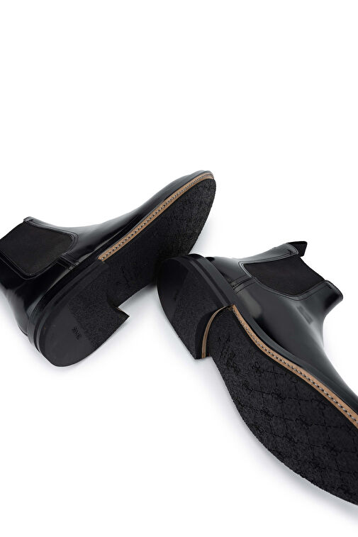 Fabi Erkek Hakiki Deri Siyah Klasik Bot - Görsel 5