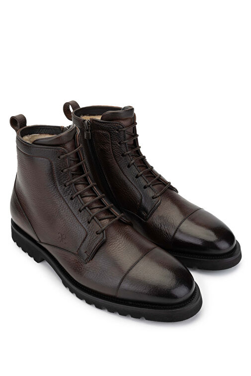 Fabi Erkek Hakiki Deri Kahverengi Casual Bot - Görsel 3