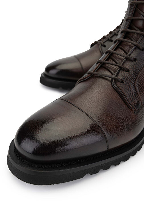 Fabi Erkek Hakiki Deri Kahverengi Casual Bot - Görsel 4