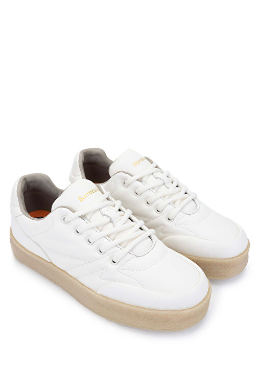 Barracuda Erkek Hakiki Deri Beyaz Sneakers & Spor Ayakkabı - Görsel 3