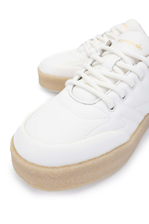 Barracuda Erkek Hakiki Deri Beyaz Sneakers & Spor Ayakkabı - Görsel 4