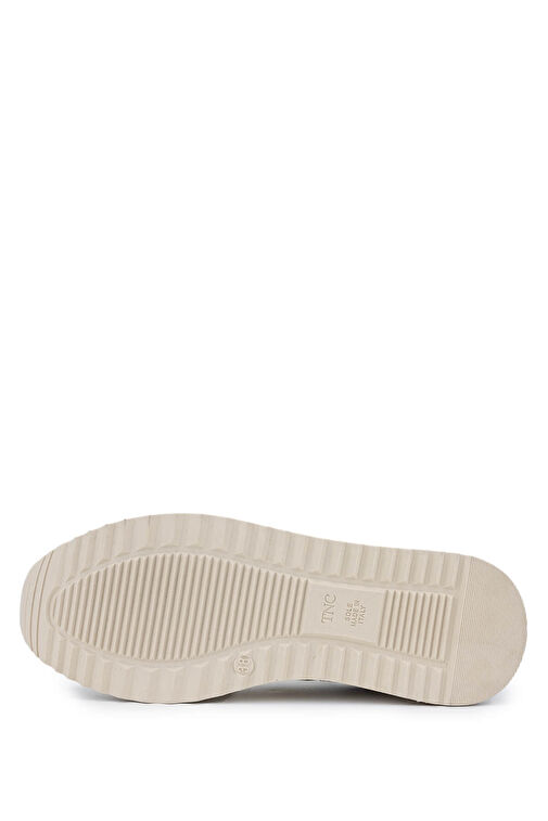Tamer Tanca Bej-Gri Kadın Deri Sneaker 923 TCSR-072-1 BN AYK SK24-25 - Görsel 5