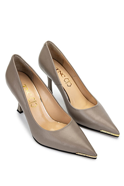 Tamer Tanca Kadın Hakiki Deri Vizon Topuklu Ayakkabı - Görsel 3