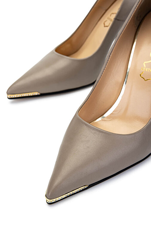 Tamer Tanca Kadın Hakiki Deri Vizon Topuklu Ayakkabı - Görsel 4