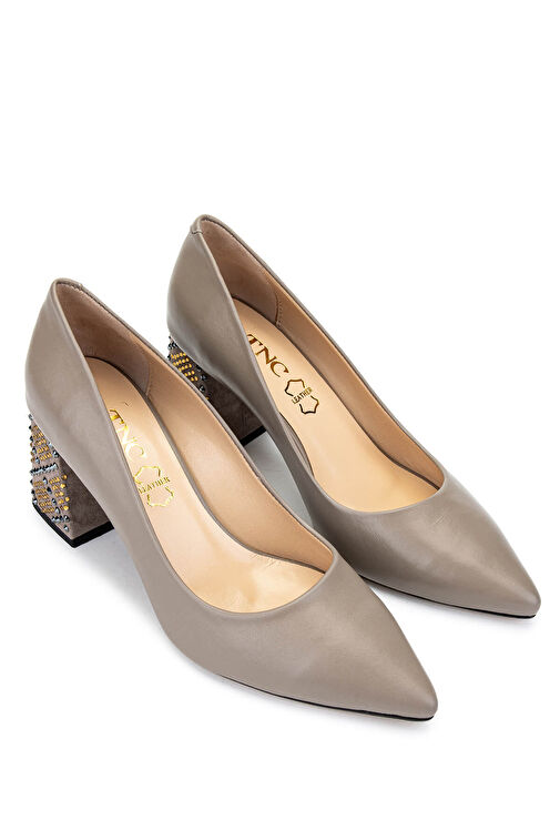 Tamer Tanca Kadın Hakiki Deri Vizon Topuklu Ayakkabı - Görsel 3