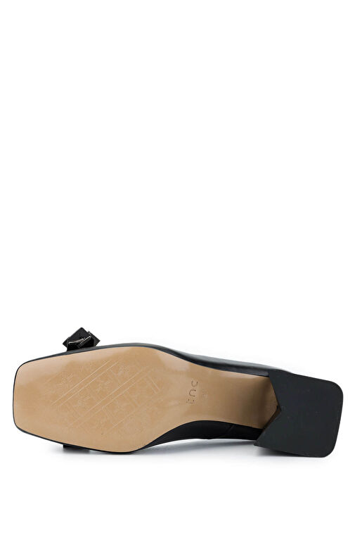 Tamer Tanca Kadın Hakiki Deri Siyah Topuklu Ayakkabı - Görsel 6