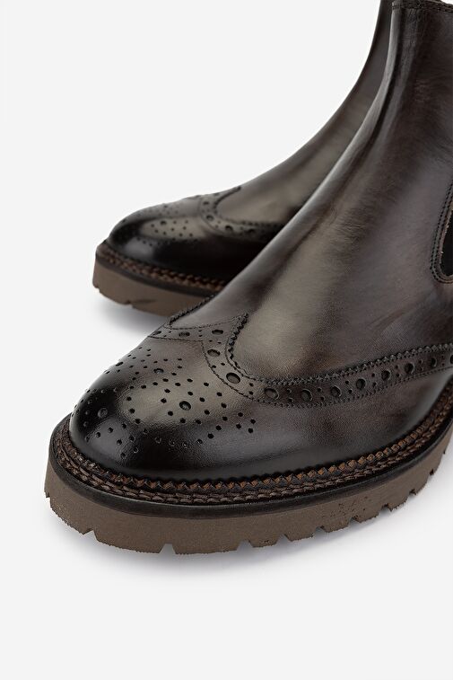 Valmenti Erkek Hakiki Deri Casual Bot - Görsel 4