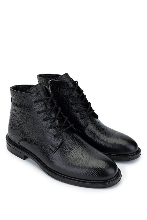 Tamer Tanca Erkek Hakiki Deri Siyah Floter Casual Bot - Görsel 3