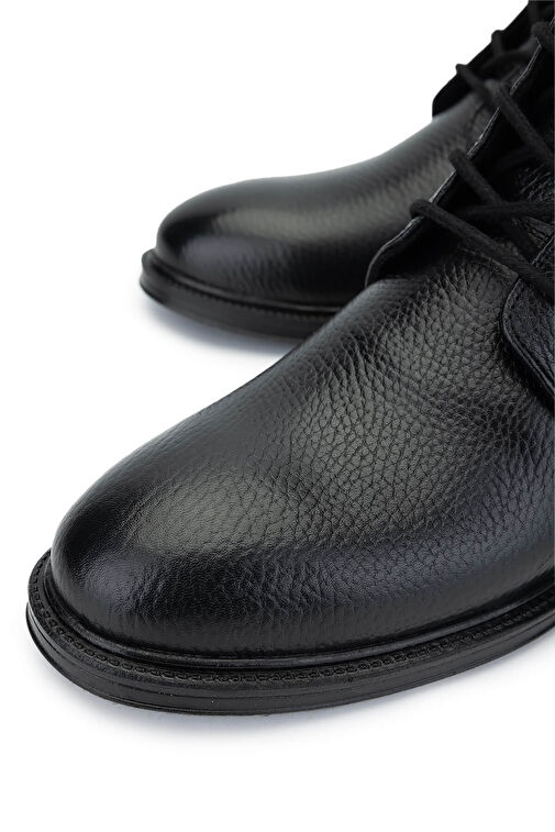 Tamer Tanca Erkek Hakiki Deri Siyah Floter Casual Bot - Görsel 4