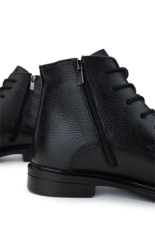 Tamer Tanca Erkek Hakiki Deri Siyah Floter Casual Bot - Görsel 6