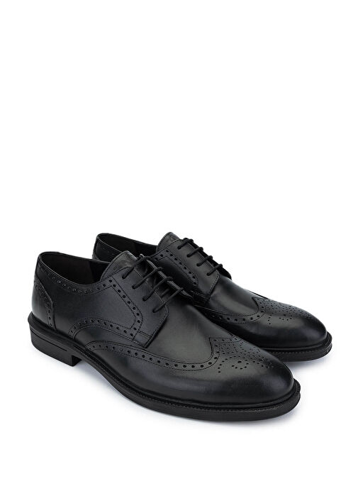Tamer Tanca Erkek Hakiki Deri Siyah Loafer Ayakkabı - Görsel 3