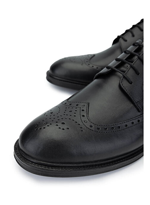 Tamer Tanca Erkek Hakiki Deri Siyah Loafer Ayakkabı - Görsel 4