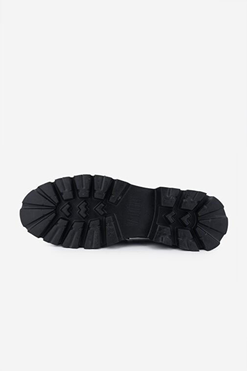 Valmenti Kadın Hakiki Deri Siyah Rugan Loafer Ayakkabı - Görsel 5