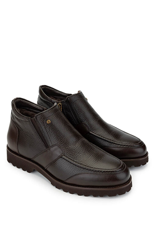 Tamer Tanca Erkek Hakiki Deri Kahverengi Casual Bot - Görsel 3