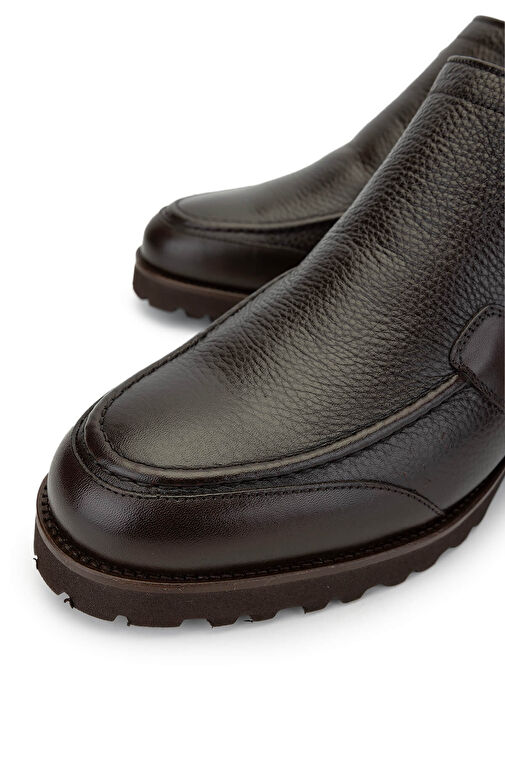 Tamer Tanca Erkek Hakiki Deri Kahverengi Casual Bot - Görsel 4