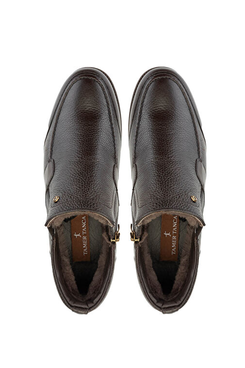 Tamer Tanca Erkek Hakiki Deri Kahverengi Casual Bot - Görsel 8