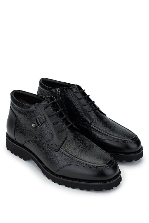 Tamer Tanca Erkek Hakiki Deri Siyah Floter Casual Bot - Görsel 3