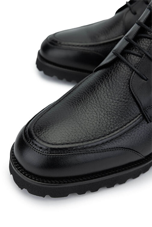Tamer Tanca Erkek Hakiki Deri Siyah Floter Casual Bot - Görsel 4