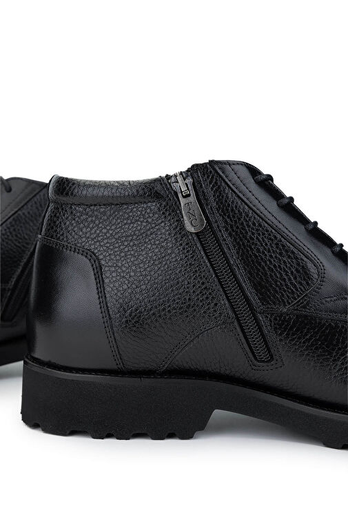 Tamer Tanca Erkek Hakiki Deri Siyah Floter Casual Bot - Görsel 5