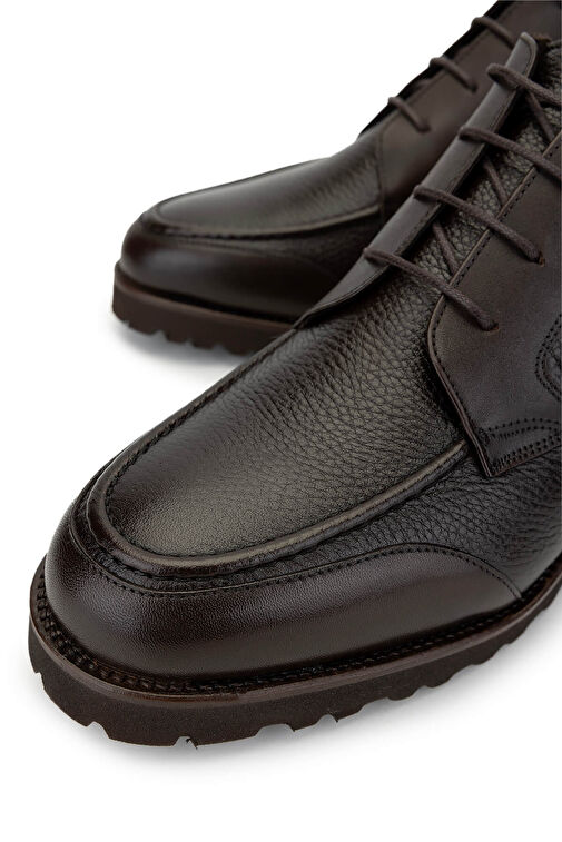 Tamer Tanca Erkek Hakiki Deri Kahverengi Casual Bot - Görsel 4